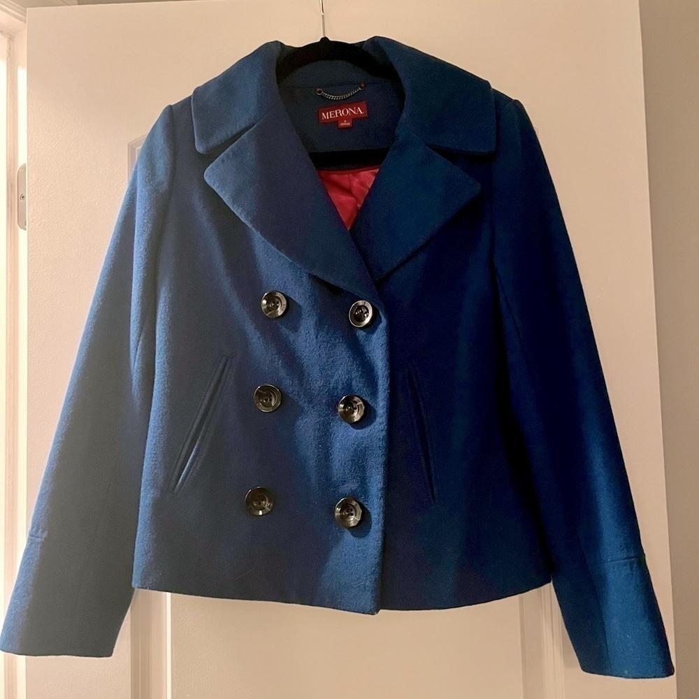 Merona, Wool jacket. Teal Size small